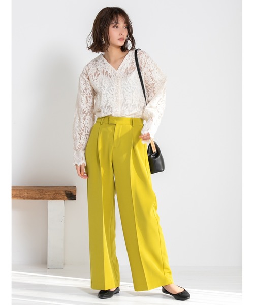 fifth(フィフス)の「センターラインカラーワイドパンツ(その他パンツ・レディース・ピンク/ライム/グリーン・MEDIUM)」の9枚目の写真