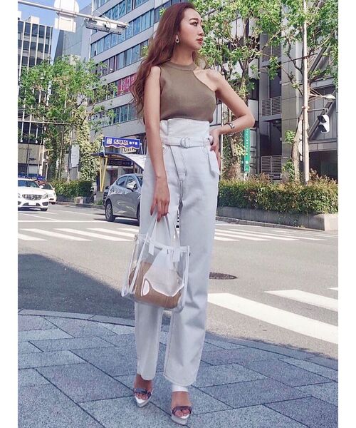 RESEXXY(リゼクシー)の「ノースリワンショルチョーカートップス(ニット/セーター・レディース・カーキ/ブルー/ホワイト/ブラック/モカ・FREE)」の22枚目の写真