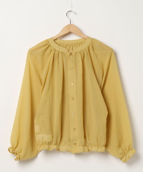 Bab(バブ)の「【WEB限定】2WAYバルーンスリーブブラウス/シースルーギャザートップス(シャツ/ブラウス・レディース・ブラック/オフホワイト/イエロー・38)」の16枚目の写真