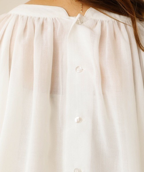 Bab(バブ)の「【WEB限定】2WAYバルーンスリーブブラウス/シースルーギャザートップス(シャツ/ブラウス・レディース・ブラック/オフホワイト/イエロー・38)」の15枚目の写真