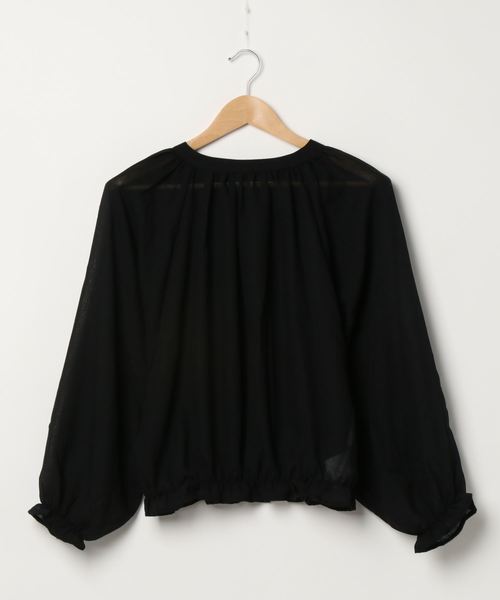 Bab(バブ)の「【WEB限定】2WAYバルーンスリーブブラウス/シースルーギャザートップス(シャツ/ブラウス・レディース・ブラック/オフホワイト/イエロー・38)」の19枚目の写真