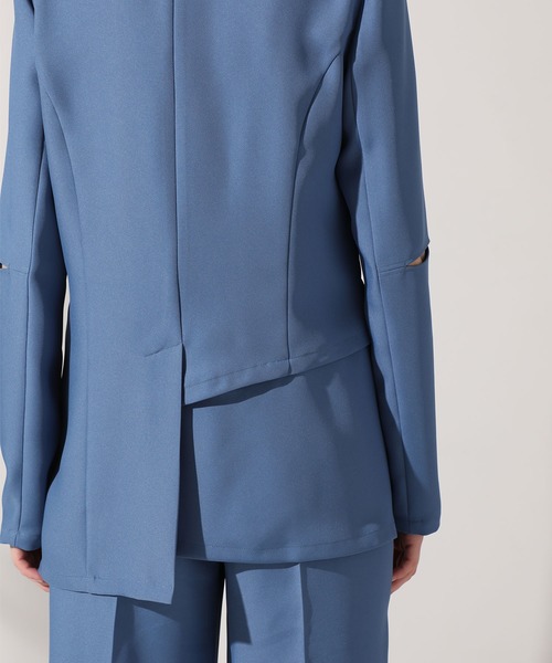 UNITED TOKYO（ユナイテッドトウキョウ）の「アシメマルチジャケット（テーラードジャケット・レディース・ベージュ/ブルー・0）」の6枚目の写真