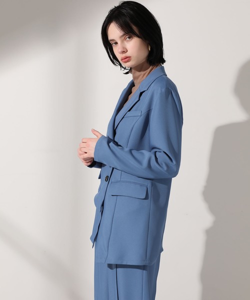 UNITED TOKYO（ユナイテッドトウキョウ）の「アシメマルチジャケット（テーラードジャケット・レディース・ベージュ/ブルー・0）」の18枚目の写真