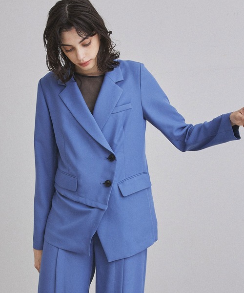 UNITED TOKYO（ユナイテッドトウキョウ）の「アシメマルチジャケット（テーラードジャケット・レディース・ベージュ/ブルー・0）」の20枚目の写真