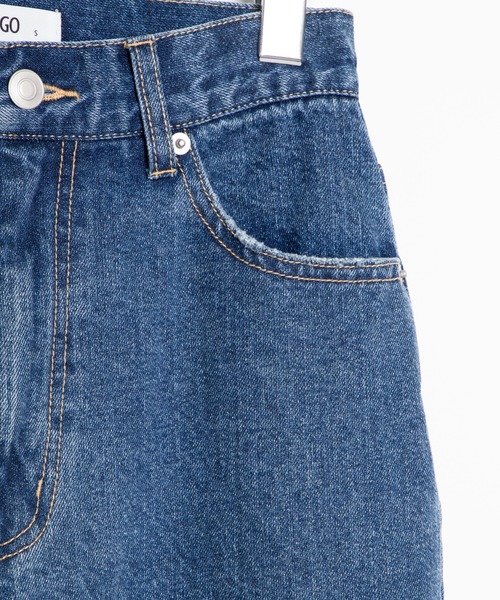 WEGO（ウィゴー）の「WEGO/デニムハイウエストスラウチパンツ（デニムパンツ・レディース・インディゴブルー・SMALL/MEDIUM）」の10枚目の写真