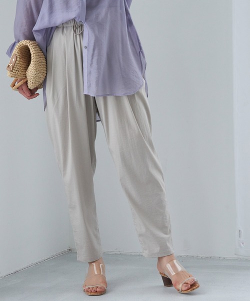 ROPE' PICNIC(ロペピクニック)の「レーヨンナイロンジョグパンツ(その他パンツ・レディース・ベージュ系その他/キャメル/チャコールグレー・40/38)」の3枚目の写真