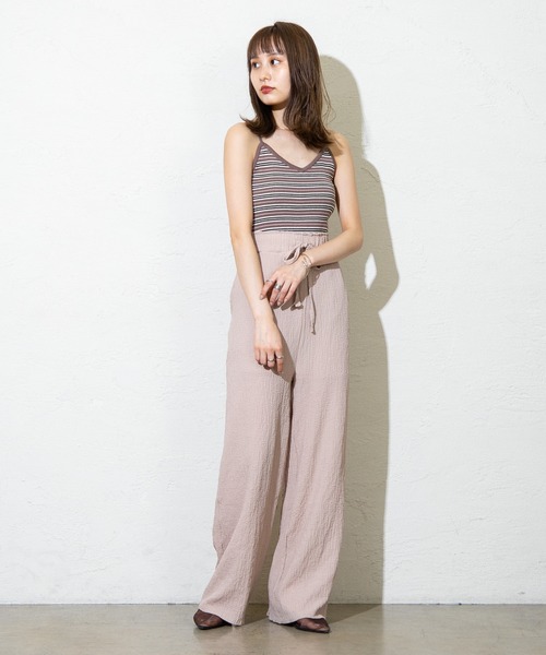 mystic（ミスティック）の「ゴムストラップニットキャミソール（キャミソール・レディース・アイボリー/ブラウン/モカ/ベージュ・FREE）」の7枚目の写真