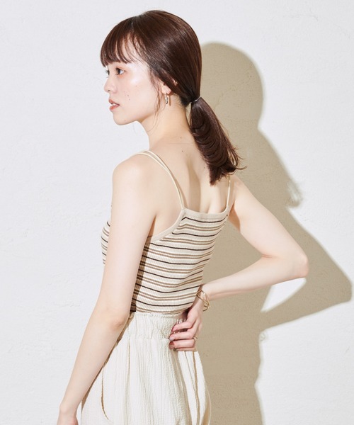 mystic（ミスティック）の「ゴムストラップニットキャミソール（キャミソール・レディース・アイボリー/ブラウン/モカ/ベージュ・FREE）」の17枚目の写真