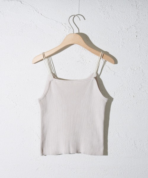 mystic（ミスティック）の「ゴムストラップニットキャミソール（キャミソール・レディース・アイボリー/ブラウン/モカ/ベージュ・FREE）」の10枚目の写真