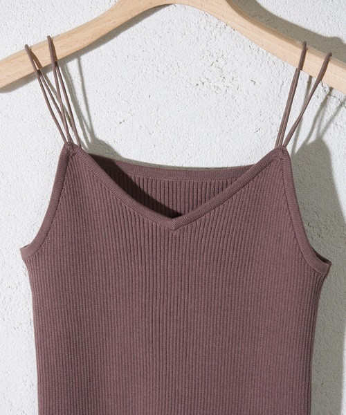 mystic（ミスティック）の「ゴムストラップニットキャミソール（キャミソール・レディース・アイボリー/ブラウン/モカ/ベージュ・FREE）」の12枚目の写真