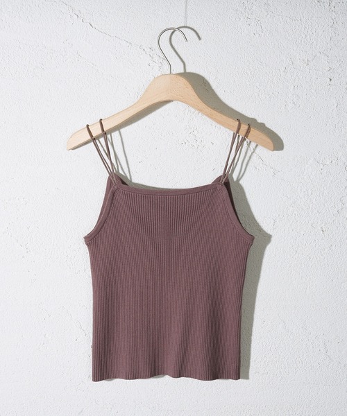mystic（ミスティック）の「ゴムストラップニットキャミソール（キャミソール・レディース・アイボリー/ブラウン/モカ/ベージュ・FREE）」の15枚目の写真