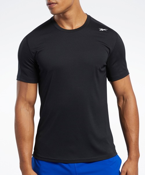 Reebok(リーボック)の「ワークアウト レディ ポリエステル テック Tシャツ / Workout Ready Polyester Tech Tee(Tシャツ/カットソー・メンズ・ブラック/グレー/ホワイト/ネイビー/ブルー/アーミー・SMALL/MEDIUM/LARGE/X-LARGE/XX-LARGE/X-SMALL)」の3枚目の写真