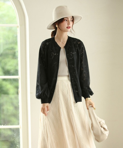 PF BY PAOLA FRANI レースブルゾン ジャケット
