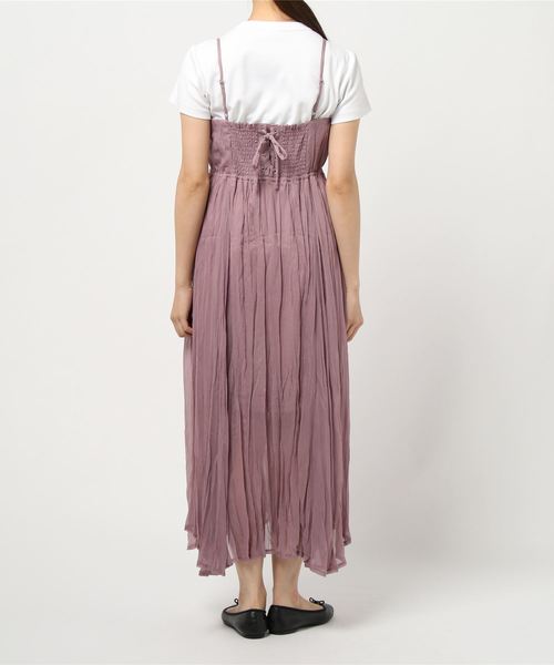 one way（ワンウェイ）の「ワッシャーシアーキャミワンピ（ワンピース・レディース・ピンク/ライトグレー/ベージュ/ブラック・FREE）」の14枚目の写真