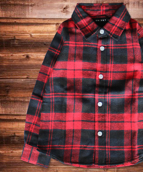 THE CASUAL（カジュアル）の「チェック 長袖 ネルシャツ キッズ（シャツ/ブラウス・キッズ・G/E/C/D/B/A/F/H・140cm/110cm/160cm/130cm/150cm/120cm）」の2枚目の写真