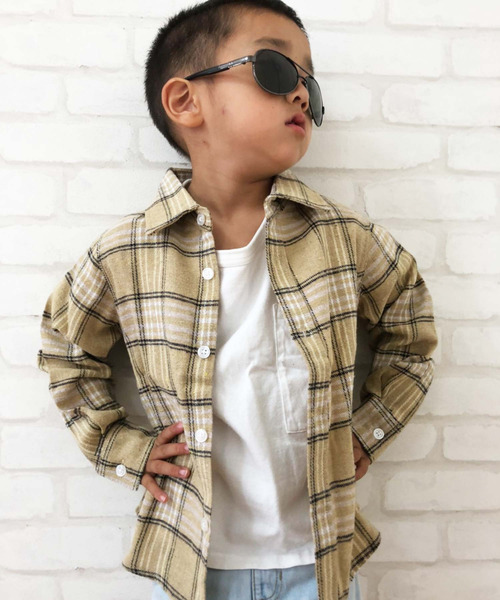 THE CASUAL（カジュアル）の「チェック 長袖 ネルシャツ キッズ（シャツ/ブラウス・キッズ・G/E/C/D/B/A/F/H・140cm/110cm/160cm/130cm/150cm/120cm）」の3枚目の写真