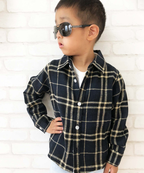 THE CASUAL（カジュアル）の「チェック 長袖 ネルシャツ キッズ（シャツ/ブラウス・キッズ・G/E/C/D/B/A/F/H・140cm/110cm/160cm/130cm/150cm/120cm）」の5枚目の写真