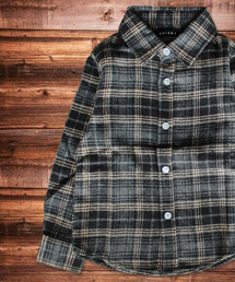 チェック 長袖 ネルシャツ キッズ