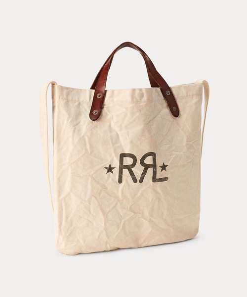 【新品未使用】ダブルアールエル RRLロゴ トートバッグ キャンバス ロゴ マーケット トート（トートバッグ）｜RRL