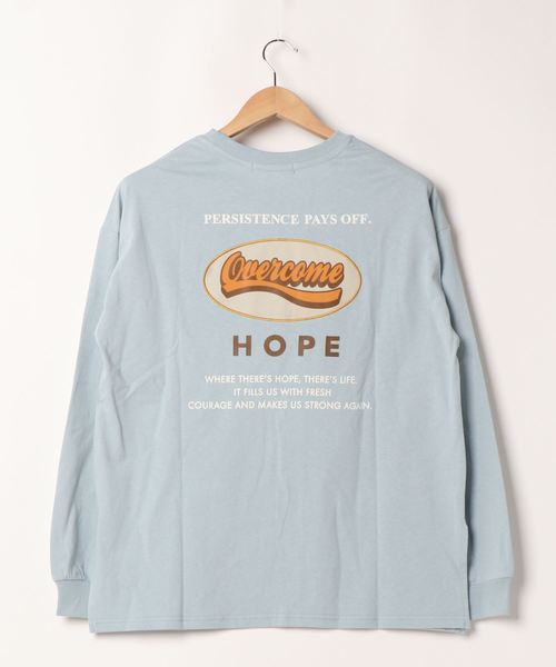 SpRay（スプレイ）の「ＢＡＣＫオーバル貼付けロングTシャツ（Tシャツ/カットソー・レディース・アイボリー/チャコールグレー/グレイッシュベージュ/グリーン/ブルー/ラベンダー・FREE）」の22枚目の写真