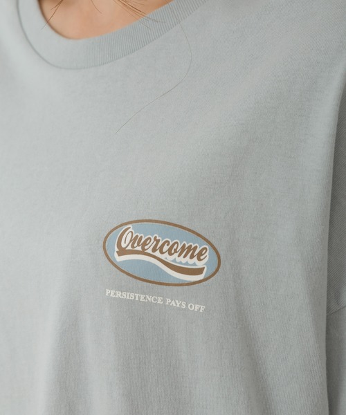 SpRay（スプレイ）の「ＢＡＣＫオーバル貼付けロングTシャツ（Tシャツ/カットソー・レディース・アイボリー/チャコールグレー/グレイッシュベージュ/グリーン/ブルー/ラベンダー・FREE）」の17枚目の写真