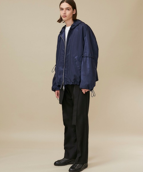 Name.】シャイニードローストリングボンバージャケット/NMJK-20AW-007
