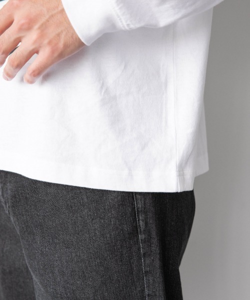 LOWRYS FARM(ローリーズファーム)の「R.KAMIYAMAロンT 897933(Tシャツ/カットソー・メンズ・ホワイト系その他/ホワイト系その他2/ブラック・MEDIUM/LARGE)」の12枚目の写真