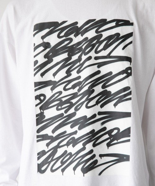 LOWRYS FARM(ローリーズファーム)の「R.KAMIYAMAロンT 897933(Tシャツ/カットソー・メンズ・ホワイト系その他/ホワイト系その他2/ブラック・MEDIUM/LARGE)」の9枚目の写真