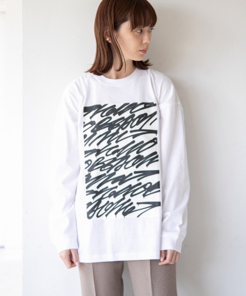 LOWRYS FARM(ローリーズファーム)の「R.KAMIYAMAロンT 897933(Tシャツ/カットソー・メンズ・ホワイト系その他/ホワイト系その他2/ブラック・MEDIUM/LARGE)」の17枚目の写真