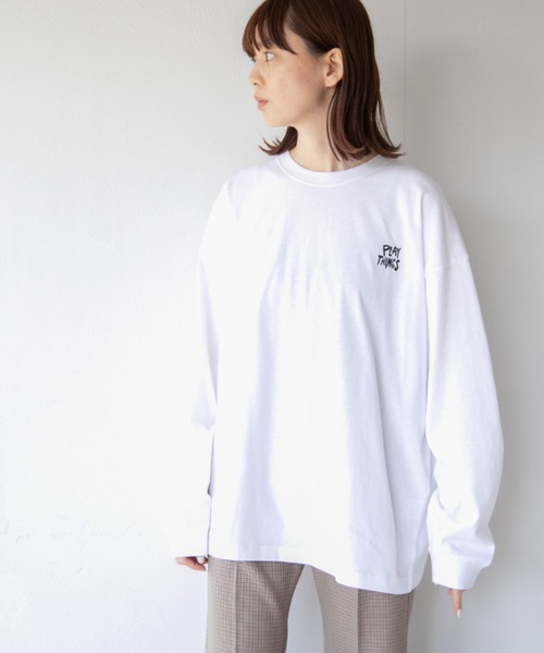 LOWRYS FARM(ローリーズファーム)の「R.KAMIYAMAロンT 897933(Tシャツ/カットソー・メンズ・ホワイト系その他/ホワイト系その他2/ブラック・MEDIUM/LARGE)」の15枚目の写真