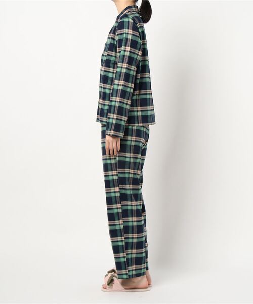 bijorie（ビジュリィ）の「ネルチェックパジャマ／長袖（ルームウェア/パジャマ・レディース・ブルー/グリーン・FREE）」の10枚目の写真