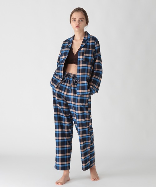 bijorie（ビジュリィ）の「ネルチェックパジャマ／長袖（ルームウェア/パジャマ・レディース・ブルー/グリーン・FREE）」の14枚目の写真