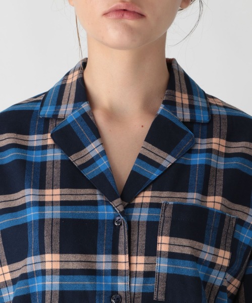 bijorie（ビジュリィ）の「ネルチェックパジャマ／長袖（ルームウェア/パジャマ・レディース・ブルー/グリーン・FREE）」の3枚目の写真