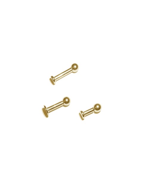 MORPH（モルフ）の「MORPH モルフ  ラブレット ボディーピアス 10ゲージ 6mm~12mm（ピアス（片耳用）・メンズ・ゴールド・8/10/6/12）」の2枚目の写真