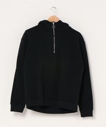 【ISLAND PEAK】 ハーフZIP パイル裏毛×ボア プルオーバー パーカー