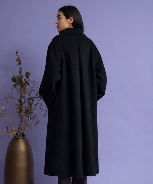 メゾンスペシャル 美品ベルテッド ウール ロング リバーコート シルバーグレー. Mesh Long Length Mods Coat/メッシュロングモッズコート