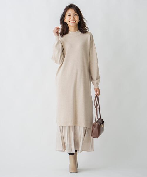 セット ワンピース Any ワンピース ニット オーロラスカート Lee スタイリスト福田麻琴さんコラボ Fam エニィファム のファッション