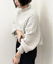ロールハイネックケーブルニット【ZOZOTOWN限定アイテム】