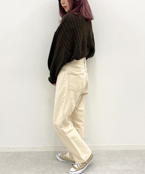 apres jour mignon(アプレジュールミニョン)の「ロールハイネックケーブルニット【ZOZOTOWN限定アイテム】(ニット/セーター・レディース・ダークブラウン/モスグリーン/ホワイト系その他/ダークブルー・X-LARGE/フリー)」の10枚目の写真