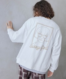 裏毛ビッグシルエット イラストデザイン クルースウェット