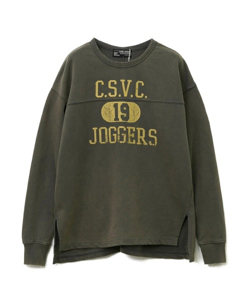 CUBE SUGAR（キューブシュガー）の「CUBE SUGAR/キューブシュガー　30/10裏毛パウダー加工 前後プリントチュニック（チュニック・レディース・チャコールグレー/モカ/ブルー・FREE）」の2枚目の写真