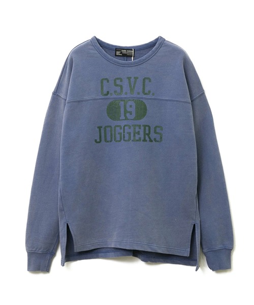 CUBE SUGAR（キューブシュガー）の「CUBE SUGAR/キューブシュガー　30/10裏毛パウダー加工 前後プリントチュニック（チュニック・レディース・チャコールグレー/モカ/ブルー・FREE）」の3枚目の写真