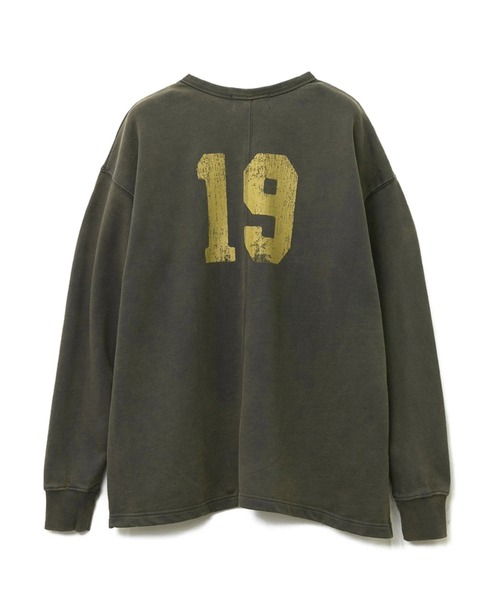 CUBE SUGAR（キューブシュガー）の「CUBE SUGAR/キューブシュガー　30/10裏毛パウダー加工 前後プリントチュニック（チュニック・レディース・チャコールグレー/モカ/ブルー・FREE）」の6枚目の写真