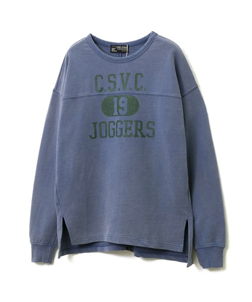 CUBE SUGAR（キューブシュガー）の「CUBE SUGAR/キューブシュガー　30/10裏毛パウダー加工 前後プリントチュニック（チュニック・レディース・チャコールグレー/モカ/ブルー・FREE）」の8枚目の写真