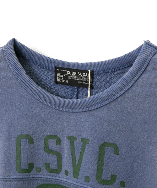 CUBE SUGAR（キューブシュガー）の「CUBE SUGAR/キューブシュガー　30/10裏毛パウダー加工 前後プリントチュニック（チュニック・レディース・チャコールグレー/モカ/ブルー・FREE）」の9枚目の写真