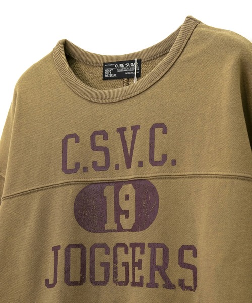 CUBE SUGAR（キューブシュガー）の「CUBE SUGAR/キューブシュガー　30/10裏毛パウダー加工 前後プリントチュニック（チュニック・レディース・チャコールグレー/モカ/ブルー・FREE）」の12枚目の写真