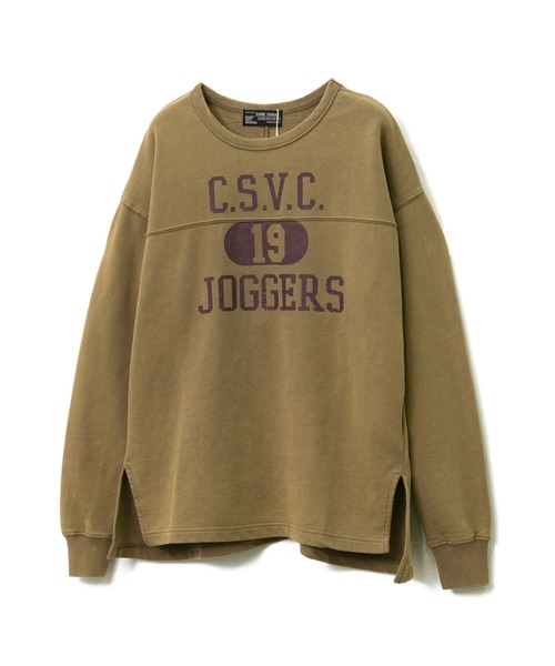 CUBE SUGAR（キューブシュガー）の「CUBE SUGAR/キューブシュガー　30/10裏毛パウダー加工 前後プリントチュニック（チュニック・レディース・チャコールグレー/モカ/ブルー・FREE）」の13枚目の写真