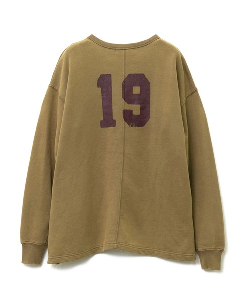 CUBE SUGAR（キューブシュガー）の「CUBE SUGAR/キューブシュガー　30/10裏毛パウダー加工 前後プリントチュニック（チュニック・レディース・チャコールグレー/モカ/ブルー・FREE）」の14枚目の写真