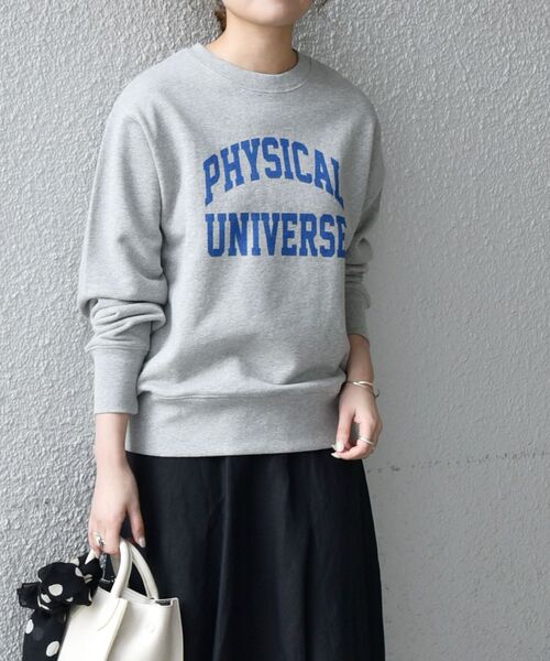 SHIPS any（シップス エニィ）の「【SHIPS any別注】THE KNiTS:カレッジ スウェット◇（スウェット・レディース・グレー/ナチュラル/コーラルピンク/グリーン/オートミール/ライトグレー/ピンク・ONE SIZE）」の4枚目の写真