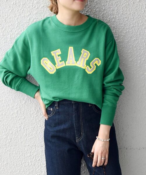 SHIPS any（シップス エニィ）の「【SHIPS any別注】THE KNiTS:カレッジ スウェット◇（スウェット・レディース・グレー/ナチュラル/コーラルピンク/グリーン/オートミール/ライトグレー/ピンク・ONE SIZE）」の6枚目の写真
